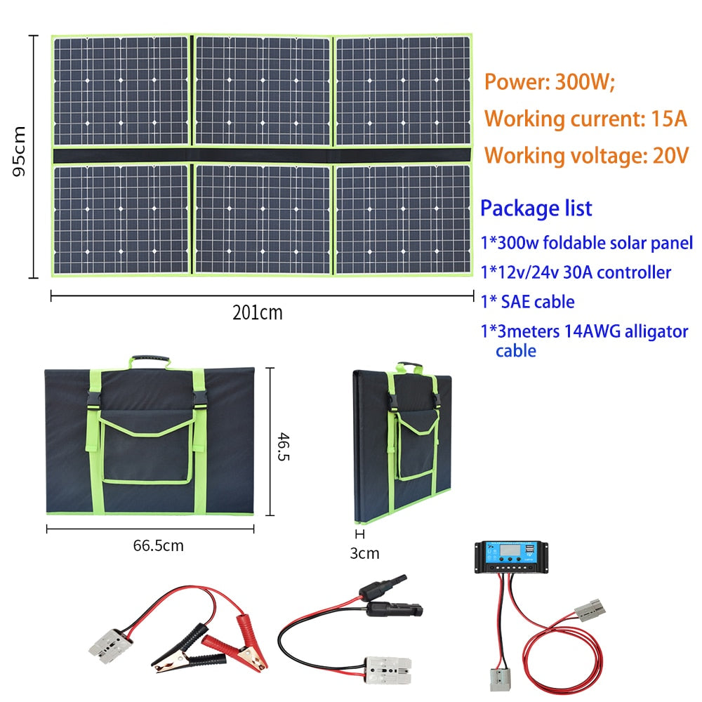 Portable & Foldable Solar Panel Kit 100W - 350W